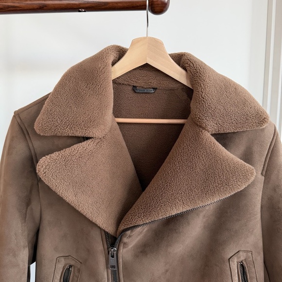 Mango Men's Tan Shearling Jacket - Picture 2 of 6